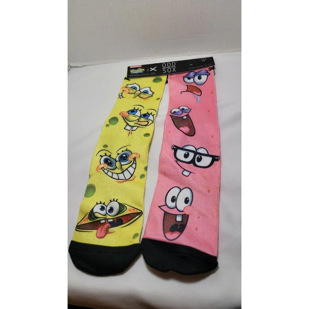Odd Sox Nickelodeon Spongebob Squarepants Patrick Crew Socks Size 6-13 Gag Gift